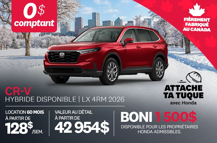 Bannière de Promotion CR-V 2026